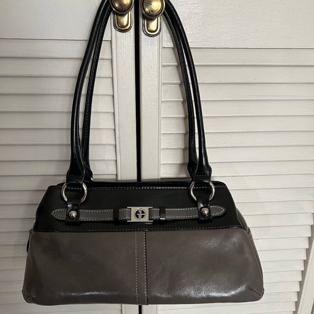Giani Bernini Grey and Black Bag